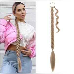 Synthetic braided tail extension dark blonde
